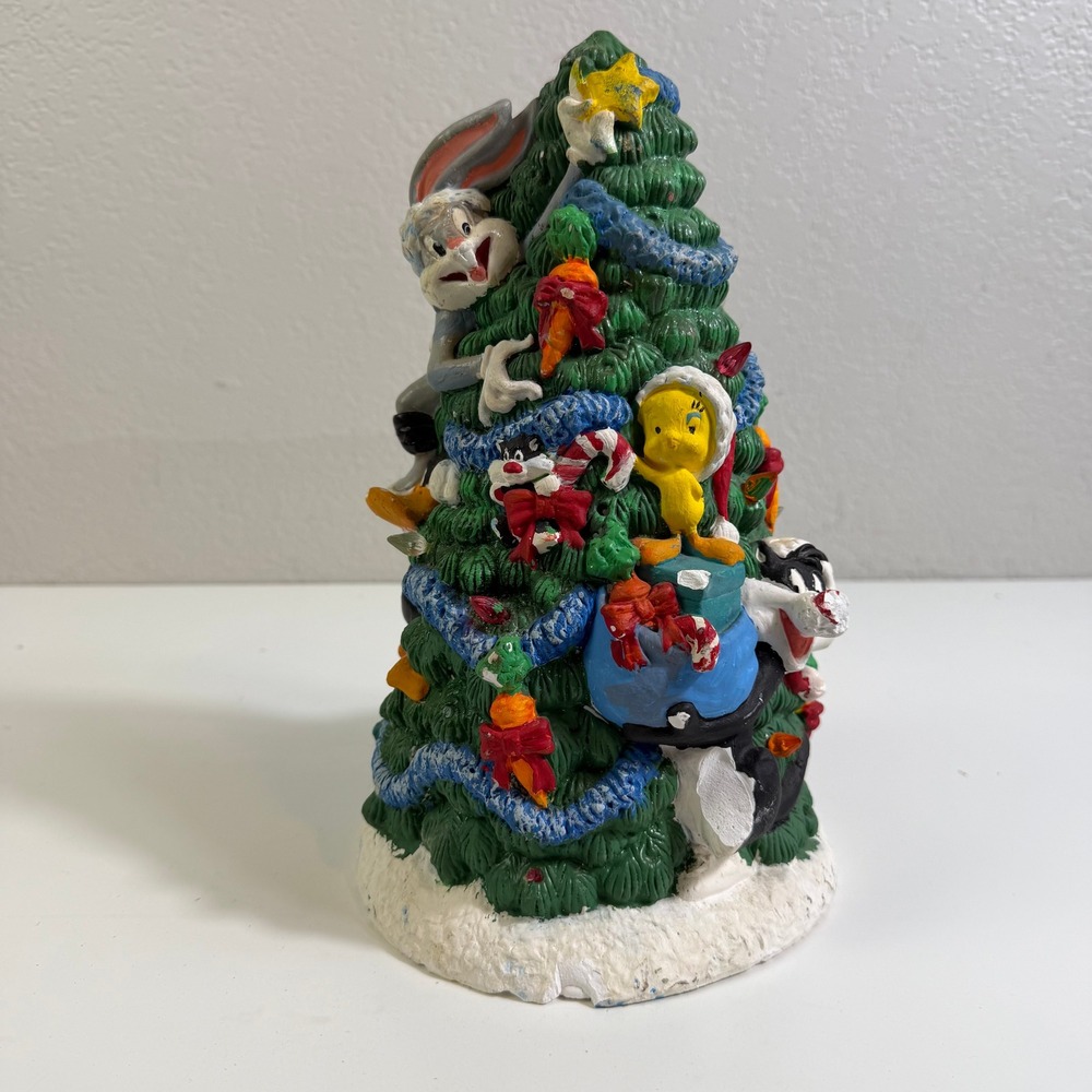 Vintage Looney Tunes Christmas Tree Figurine Bugs Bunny Tweety Taz 11 Inch
